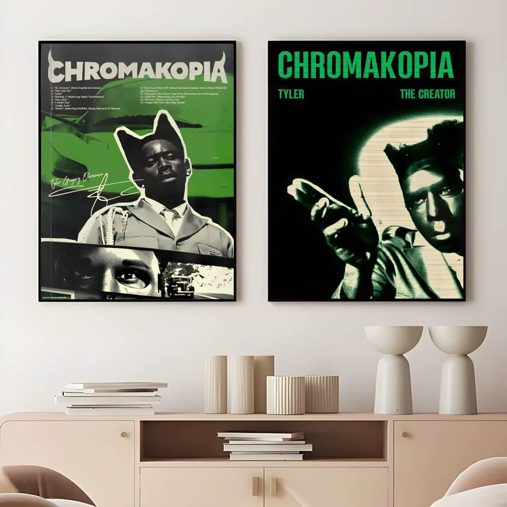 Rapper T-Tyler Creator C-Chromakopia Poster Sticky Wall Art Printing Waterproof Home Living Bed Room Bar Aesthetic Decor