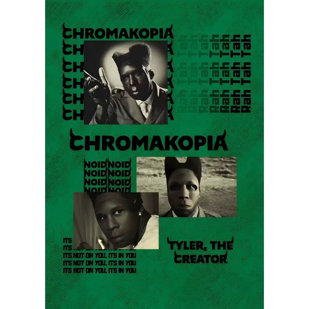 Rapper T-Tyler Creator C-Chromakopia Poster Sticky Wall Art Printing Waterproof Home Living Bed Room Bar Aesthetic Decor